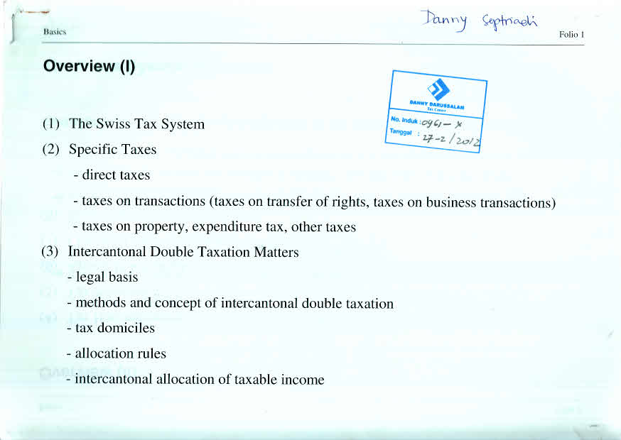 The Swiss System of Taxation | DDTC Library